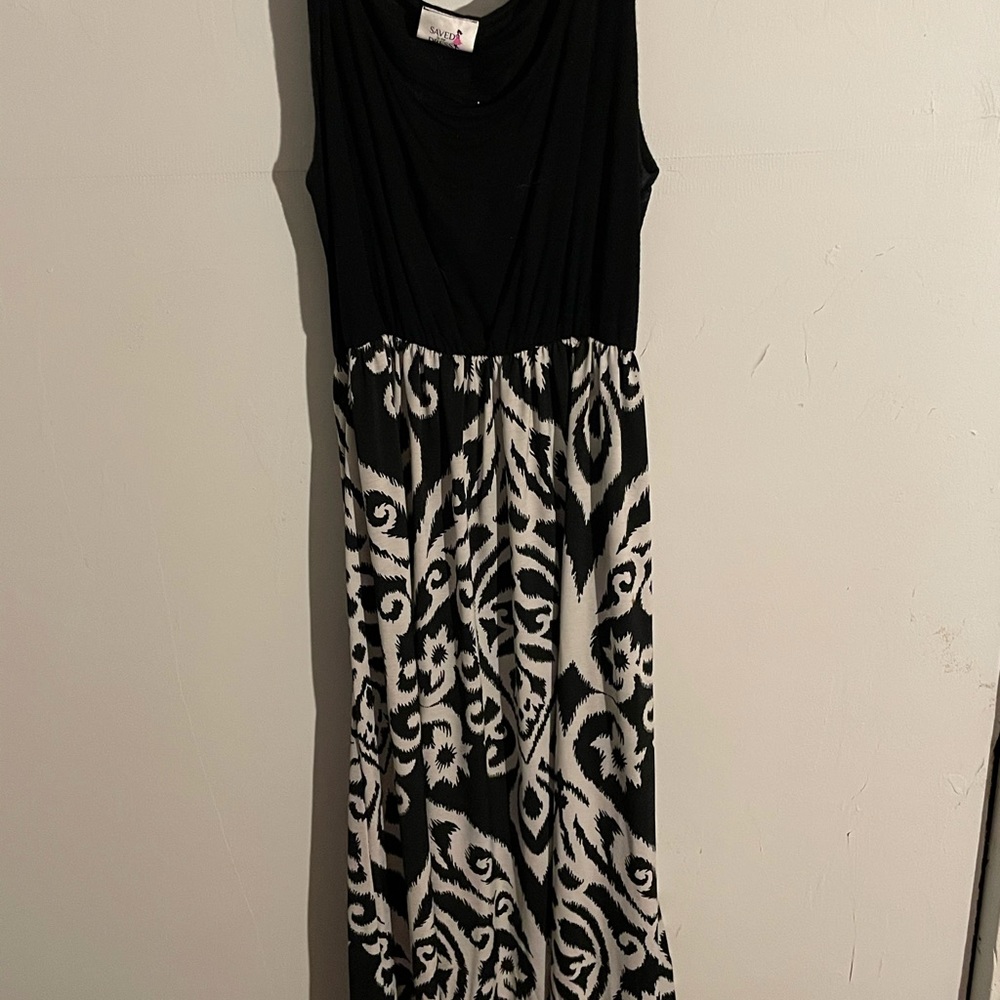 Casual, black maxi dress